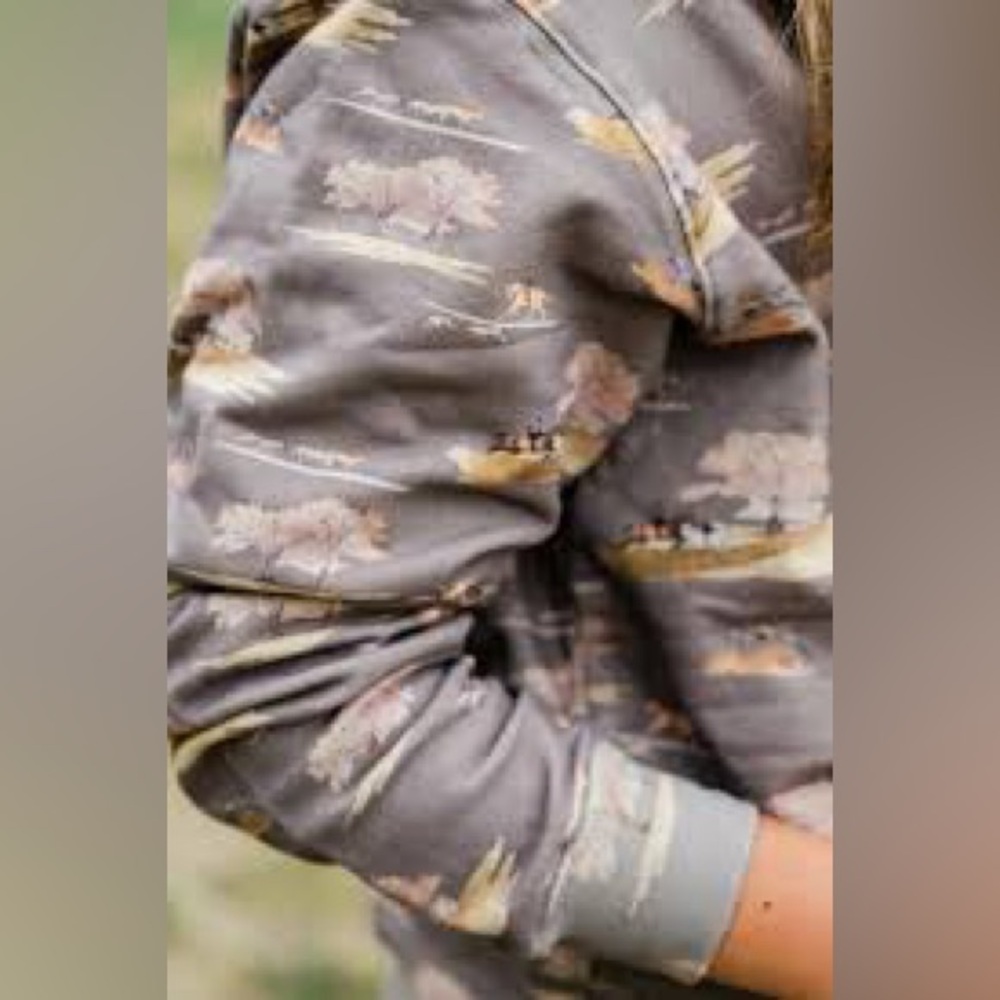 Equestrian scene fields elevate hoodie